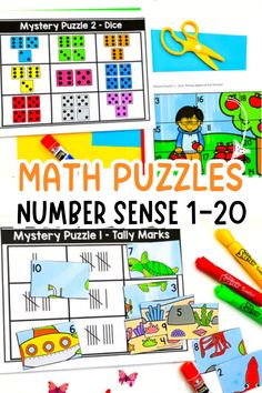 Engage kids with these number puzzles 1 to 20, perfect for building number sense, counting, and subitizing skills. Ideal for kindergarten and first-grade classrooms or homeschool settings. Make math fun and interactive with these hands-on learning activities.