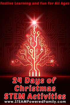 24 Days of Magical Christmas STEM Activities - Embrace the magic of the season by exploring all the fascinating and fun STEM activities that will count you down to the big day. Includes project ideas for preschool to high school, all budgets and at home or in the classroom. Science experiments, Engineering, Math, Recipes, Free Printables and so much more Christmas STEM learning! Click to learn more #ChristmasSTEM #ChristmasScience #ChristmasActivities #HolidaySTEM #HolidayScience Classroom Science Experiments, Homeschool Christmas, 24 Days Of Christmas, Steam Kids, Holiday Stem, Activities For The Classroom