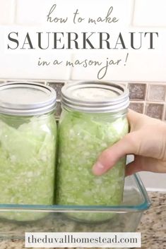 how to make sauerkraut in a mason jar