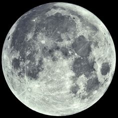 the full moon is shown in black and white