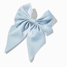 Light Blue Satin Bow Barrette Hair Clip Satin Hair Bow, Blue Hair Bows, Blue Hair Accessories, Light Blue Hair, Bow Light, Bow Barrette, Hair Bow Clip, Light Blue Top, Party Hair Accessories