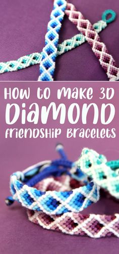 how to make 3d diamond bracelets with free pattern and instructions on the front cover