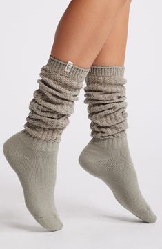 These slouchy socks are knit with ultrasoft chenille yarns for a cozy vibe. Polyester/elastane Machine wash, tumble dry Imported Slouch Socks With Boots, Scrunch Socks, Slouchy Socks, Slouch Socks, Fluffy Socks, Soft Sock, Long Socks, Boot Socks, Knee High Socks