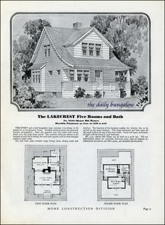 an old house is featured in this advertisement for the lakefront home plans and homes