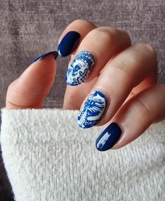 Chinese Porcelain Nail Stamping Plate | Maniology China Plate Nails, Porcelain Nail Art, Chinese Nails Designs, Xiaohongshu Nails, Nails Douyin, Chinese Nails, Douyin Nails, Best Nail Designs, Ceramic Designs