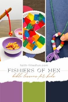 fishers of men fishing themed bible lesson for kids. snack, craft and activity ideas included Preschool Bible Activities, Commotion In The Ocean, Bible Story Activities, Vacation Bible School Craft, Toddler Bible, Bible Crafts Sunday School, Nursery Crafts, Kids Sunday School Lessons