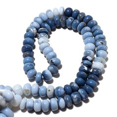 two strands of blue and white glass beads on a white background with the words regular price $ 29 99 per strand