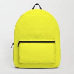 Designing our premium Backpacks is a meticulous process, as Artists have to lay out their artwork on each component. One size fits all men and women, with heavy-duty construction that's able to handle the heavy lifting for all your school and travel needs.       - Standard unisex size: 17.75" (H) x 12.25" (W) x 5.75" (D)    - Crafted with durable spun poly fabric for high print quality    - Interior pocket fits up to 15" laptop    - Padded nylon back and bottom    - Adjustable shoulder straps     - Front pocket for accessories  Keywords: Yellow, Font, Peach, Electric blue, Pattern, Magenta.  Also called: Backpack, Knapsack, Kids Backpack, School Backpack, Designer Backpack, Durable Backpack, Weekender Backpack Mini Bookbag, Summer Backpacking, Yellow Backpack, Colorful Backpacks, D Craft, Pastel Yellow, Designer Backpacks, Color Collection, Kids Backpacks