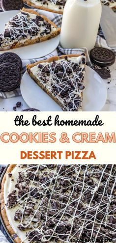 the best homemade cookies and cream dessert pizza