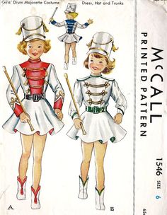 two children's costume patterns from the early 20th century