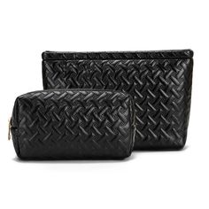 PRICES MAY VARY. 【High Quailty Material】Crafted from premium PU leather, the Viverte makeup bag offers a smooth and soft touch. The reinforced lining enhances durability, while the sturdy pale golden zipper ensures secure storage. 【Spacious Capacity】With a Medium (9.84"L x 6.69"H x 1.96"W) and Small (7.67"L x 5.7"H x 1.96"W) size, the toiletry bag is perfect for neatly organizing and safeguarding makeup brushes, eyeliner, lipstick, and perfume. 【Easy Access】Featuring metal zipper pockets, the tr Womens Toiletry Bag, Makeup Bag For Purse, Make Up Brush, Bag Pack, Toiletry Pouch, Wardrobe Closet, Purse Black, Leather Travel, Travel Packing