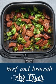 Beef And Broccoli Air Fryer Beef, Air Fryer Recipes Beef, Beef And Broccoli Recipe, Elimination Diet Recipes, Steak And Broccoli, Beef Tip Recipes, Sticky Sauce, Veggie Side Dish Recipes, Air Fryer Steak