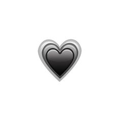 a black and silver heart on a white background