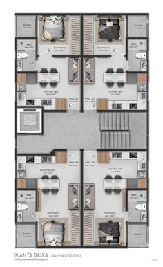 the floor plan for a three bedroom apartment