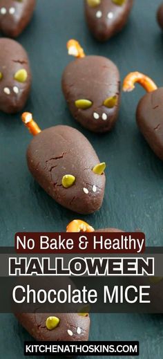 no bake and healthy halloween chocolate mice