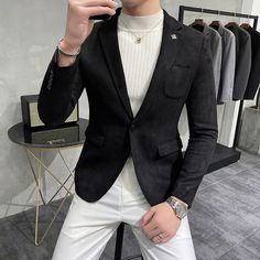 Deerskin Leather Jacket Blazer Men Casual Slim Blazer Hombre Suit Leather Jacket Men Terno Masculino Men Clothing 6 Color Blazer Men Casual, Leather Jacket Blazer, Men's Business Suits, Slim Blazer, Blazer Men, Mens Suit Vest, Stylish Blazer, Mens Blazer Jacket, Leather Blazer Jacket