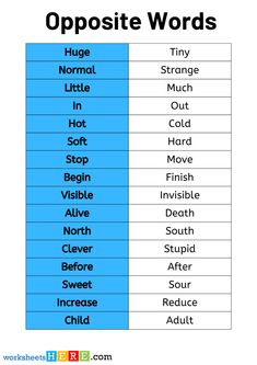 opposite and opposite words for opposite words
