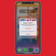 an iphone screen with the text social on it