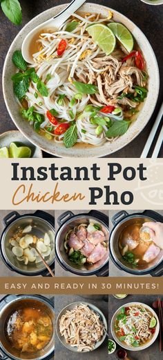 instant pot chicken pho is an easy and ready meal that can be made in less than 30 minutes