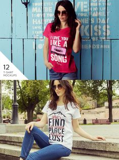 Female T-shirt Mockup Free Mockup