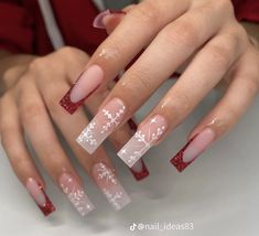 Occasion Nails, Hello Nails, Pedicure Manicure, Winter Nails Acrylic, Acrylic Nails Coffin Pink, Christmas Nails Acrylic, Design Nails, Designs Nail, Bling Acrylic Nails