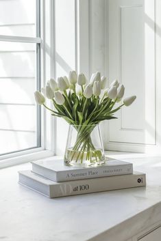 artificial tulips in vase Tulips Arrangement, Artificial Floral Arrangements, Faux Flower Arrangements, Vase Arrangements, White Tulips, Decoration Inspiration, Artificial Flower Arrangements, Spring Home Decor, Spring Home