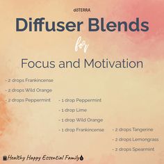 Essential Oils For Work, Focus Blend Essential Oils, Focus Essential Oil Blend Diffuser, Doterra Focus Blend Diffuser, Essential Oils For Studying, Essential Oil Recipes For Focus, Essential Oils For Energy And Focus, Essential Oils For Studying And Focus, Focus Oil Blend