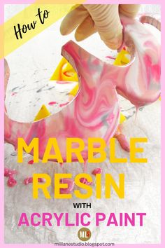 how to marble resin with acrylic paint