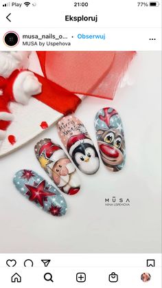 Nail Decoration Ideas, Navidad Nails, Nail Designs Christmas, Christmas Nails 2023, Nail Art Noel, Xmas Nail Art, Winter Manicure