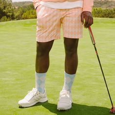 Adidas Extra Butter X Adidas Golf X Happy Gilmore Chubbs Warpknit Shorts Special Edition Golf Shorts Created To Celebrate The 25th Anniversary Of The Happy Gilmore Movie Tones Of Pink And Orange In An Argyle Print Soft And Stretchy, Breathable Tricot Fabric Consisting Of 62% Recycled Polyester And 38% Polyester Tricot Belt Loops At Waist With Front And Back Pockets Adidas And Extra Butter Logo On One Pocket Embroidered Golfers On One Leg New To Poshmark? Use Code Stacywz To Save $10.00 On Your F Spring Adidas Moisture-wicking Bottoms, Sporty Golf Bottoms For Spring, Casual Golf Shorts For Spring, Casual Spring Golf Bottoms, White Moisture-wicking Golf Bottoms, White Bottoms For Golf In Spring, White Spring Golf Bottoms, Moisture-wicking Pink Cotton Bottoms, Pink Cotton Moisture-wicking Bottoms