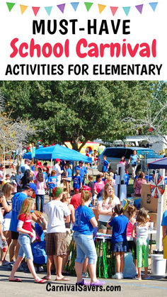 image shows large crowd at a school carnival by CarnivalSavers.com Cake Walk Ideas Carnival, Classic Carnival Games, School Festival Games, Spring Festival Ideas School, School Fundraising Ideas Elementary, Carnival Fishing Game, School Carnival Decorations, Fundraising Carnival, Spring Festival Ideas