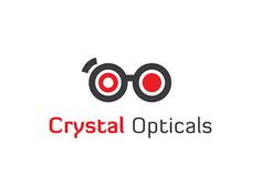 the logo for crystal optical's eyeglasses, which is designed to look like it