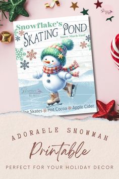 the snowflake's skating pond is featured in this ad for an apple cider