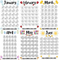 months of the year printables for kids and adults to use in their classroom