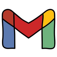 the letter m is made up of different colors