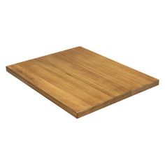 a wooden cutting board on a white background