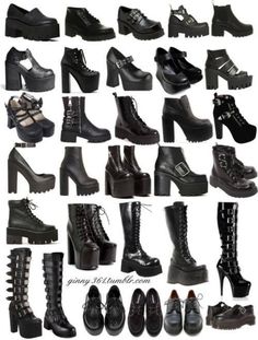 Egirl Fashion, Goth Outfit, Gothic Shoes, Aesthetic Grunge Outfit, Edgy Outfits