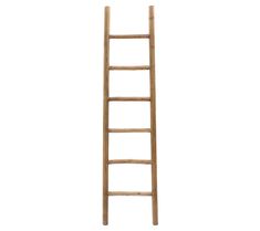 a wooden ladder on a white background