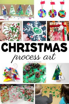 christmas process art for kids to make