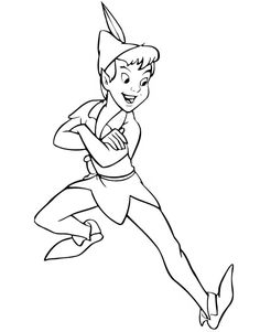 peter pan coloring page free printable pictures