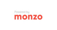 the word'powered by monzo'is shown in red on a white background