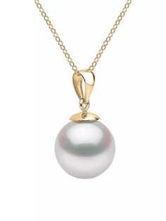 ONLY AT SAKS. This delicate 14K yellow gold necklace is centered with a luminous round south sea pearl pendant..14K yellow gold.Round south sea pearl, 9-10mm.Lobster clasp.Made in USA.SIZE.Adjustable length, about 16'.ONLY AT SAKS. This delicate 14K yellow gold necklace is centered with a luminous round south sea pearl pendant.14K yellow goldRound south sea pearl, 9-10mmLobster claspMade in USASIZEAdjustable length, about 16” 14k Gold Pearl Necklace With Round Pendant, Yellow Gold Necklace With Pearl Pendant, Yellow Gold Pear-shaped Necklace With Pearl Pendant, Pear-shaped Yellow Gold Necklace With Pearl Pendant, Classic 14k Gold Pearl Necklace With Round Pendant, Classic Yellow Gold Pearl Necklace With Round Pendant, 14k Gold Round Pearl Drop Necklace, White 14k Gold Pearl Necklace, 14k Yellow Gold Pearl Necklace