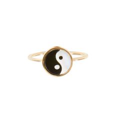 Tarin Thomas Yin Yang Mini Ring Mini Ring, Top Rings, Black Onyx Stone, Onyx Stone, Bucket Hats, Clueless, Birthstone Necklace, Precious Gemstones, White Ring