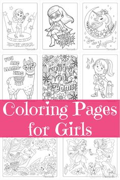 Free Printable Coloring Pages for Girls Kids Cheering, Fun Coloring Pages, Color Sheets, Free Coloring Sheets, Diy Yarn, Mermaid Theme Party, Mermaid Coloring Pages, Mermaid Pattern