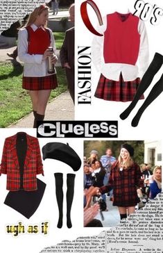 Cher Outfits Clueless, Clueless Outfits Inspiration, Cher Horowitz Outfit, Cher Clueless Costume, Cher Clueless Outfit, Cher Outfits, Look 80s, 90’s Outfits