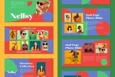 an image of a colorful brochure with people in sunglasses on it and the words hello