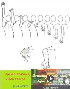 the drawing shows how to draw hands and hand gestures for children's video course