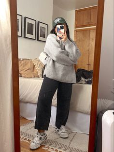 Dress Down Trousers, Plus Size Clothing Tips, Casual Christmas Morning Outfit, Cozy Casual Outfits Spring, Cozy Teacher Outfits Winter, Midsize Comfy Outfits, Thrifted Winter Outfits, Midsize Winter Outfits 2023, Indie Concert Outfit Winter