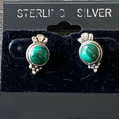 Sterling Silver Malachite Earrings Never Worn .925 Sterling Silver Malachite About 3/4” Questions ? Feel Free To Ask All Sales Are Final Happy Shopping Malachite Earrings, Earrings Color, Happy Shopping, Jewelry Earrings, 925 Sterling Silver, Womens Sizes, Women Jewelry, Feel Free, Sterling Silver