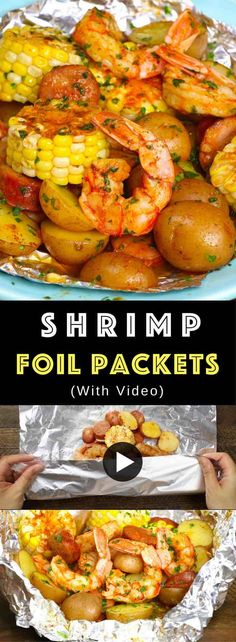 shrimp and corn foil packets with video